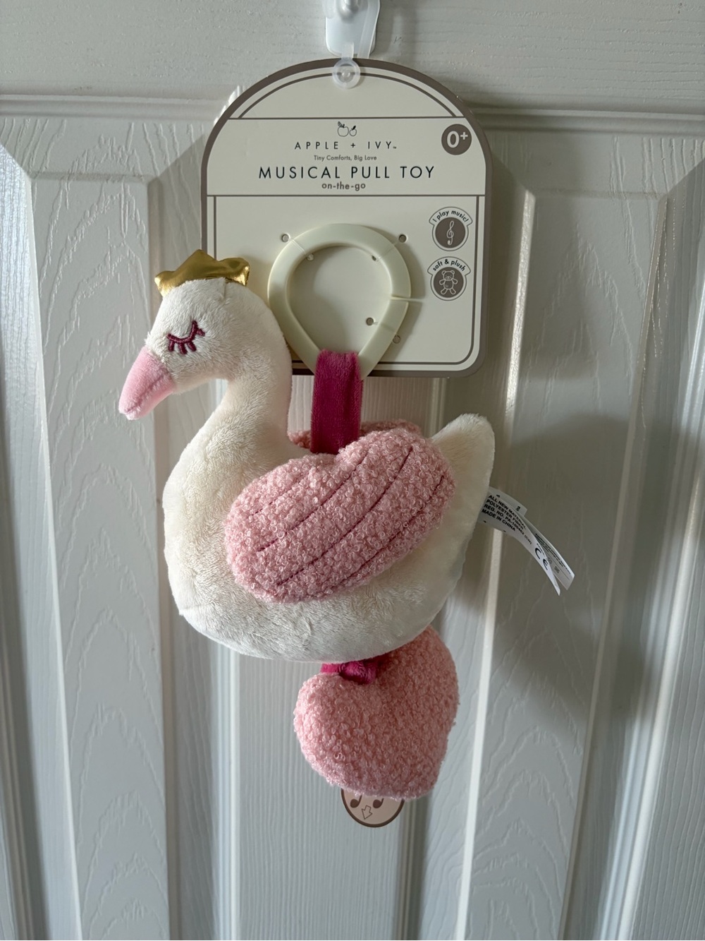 Pink Swan Musical Pull Toy